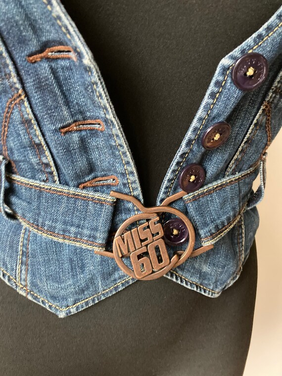 Unique Vintage Miss Sixty Retro Denim Old School V