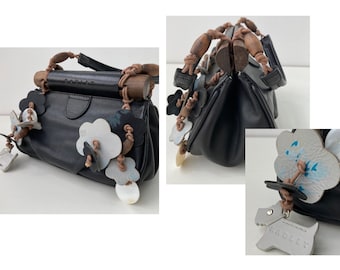Vintage Purse RADLEY Black Leather Handbag, Top Handle Vintage Bag, Women’s Handbag, Vintage Purse, Unique Vintage