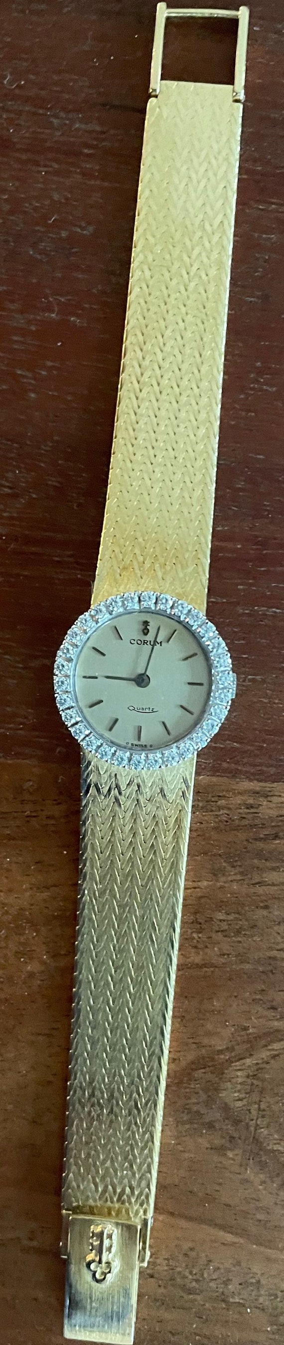 Estate Jewelry...1985 Corum Ladies Diamond and 18K