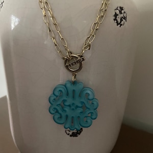Turquoise Zenzii Pendant Necklace