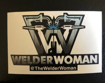 Welder Sticker - Welder Vinyl Sticker - Woman Welder Vinyl Sticker - Welder Woman Sticker - Welder Girl Sticker