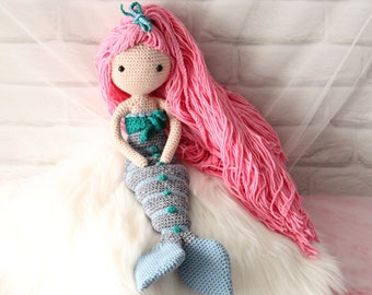 Crochet Pattern: Ragdoll Mermaid Ondine Amigurumi - Instant PDF Download - English (US), Dutch - Amilishly