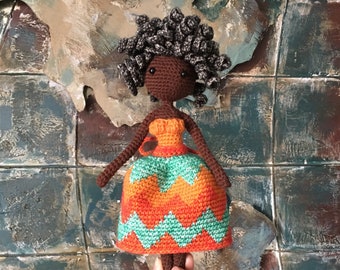 Crochet Pattern: Dressup Doll Malaika Amigurumi - Instant PDF Download - English (US), Dutch - Amilishly