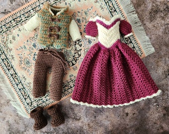 Crochet Doll Clothes Pattern: Tower Prince & Princess Amigurumi Clothes Pattern / ENG + NL / Clothes Only / Pdf Pattern / Instant Download