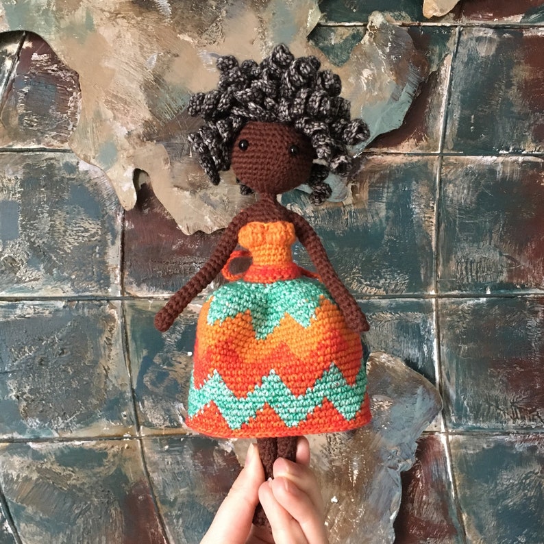 Crochet Pattern: Dressup Doll Malaika Amigurumi Instant PDF Download English US, Dutch Amilishly image 1