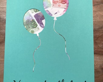 Money Gift *Ballons* Happy Birthday