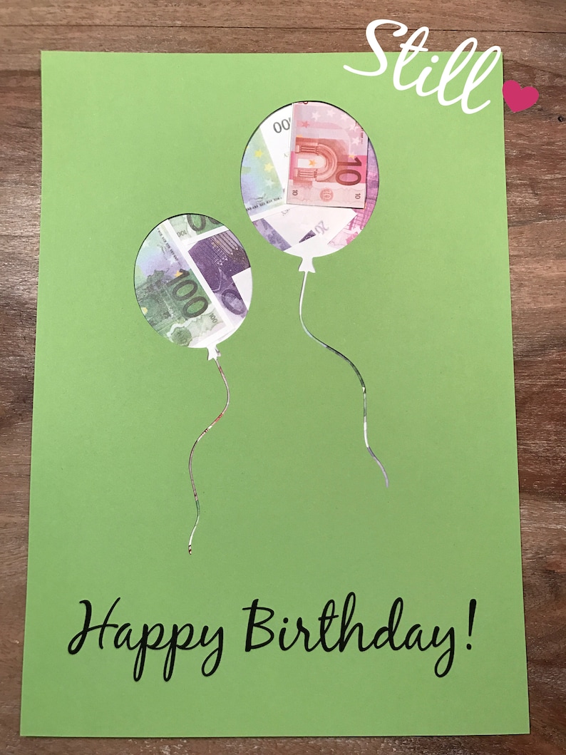 Money Gift Balloons Happy Birthday