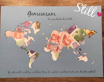 Cash gift *World map* Together *Important*