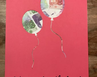 Money Gift *Ballons* Happy Birthday