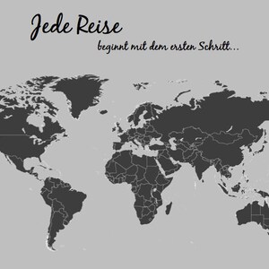 Geldgeschenk *Weltkarte* Weltreise, Reise, o.ä.