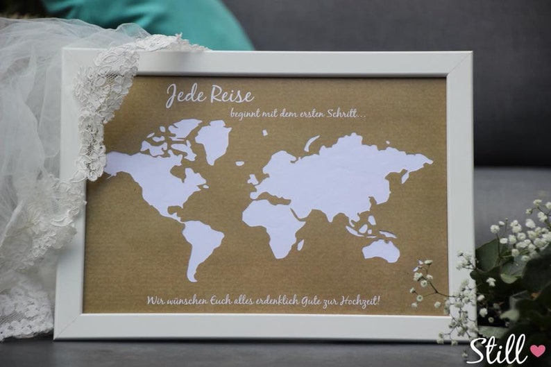 Money Gift World Map Vintage image 2