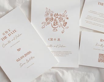 Elegant Renaissance Wedding Invitation Suite Template (Digital Download