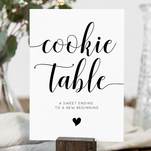 Cookie Table Sign for a Wedding Boho Wedding Sign Wedding - Etsy