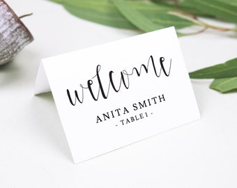 we do place card template gold wedding place cards rustic etsy