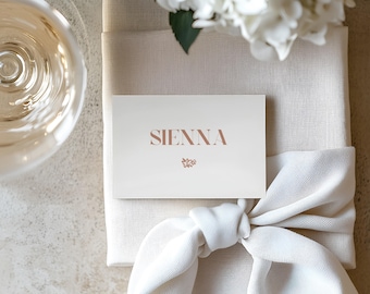 Elegant Wedding Place Card Template: Printable Renaissance Name Cards (Digital Download