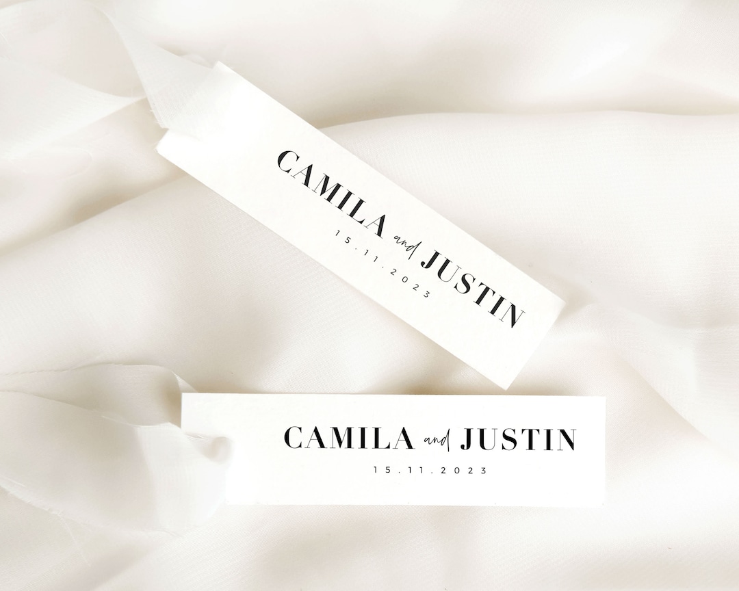 Printable Wedding Favour Tags Download, Modern Wedding Decor, Black and ...