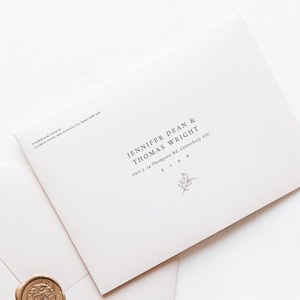 Wedding Envelope Addressing Templates, Rustic Invitation Envelope 5x7 Address, Envelope Return Address Download, PERENNIAL