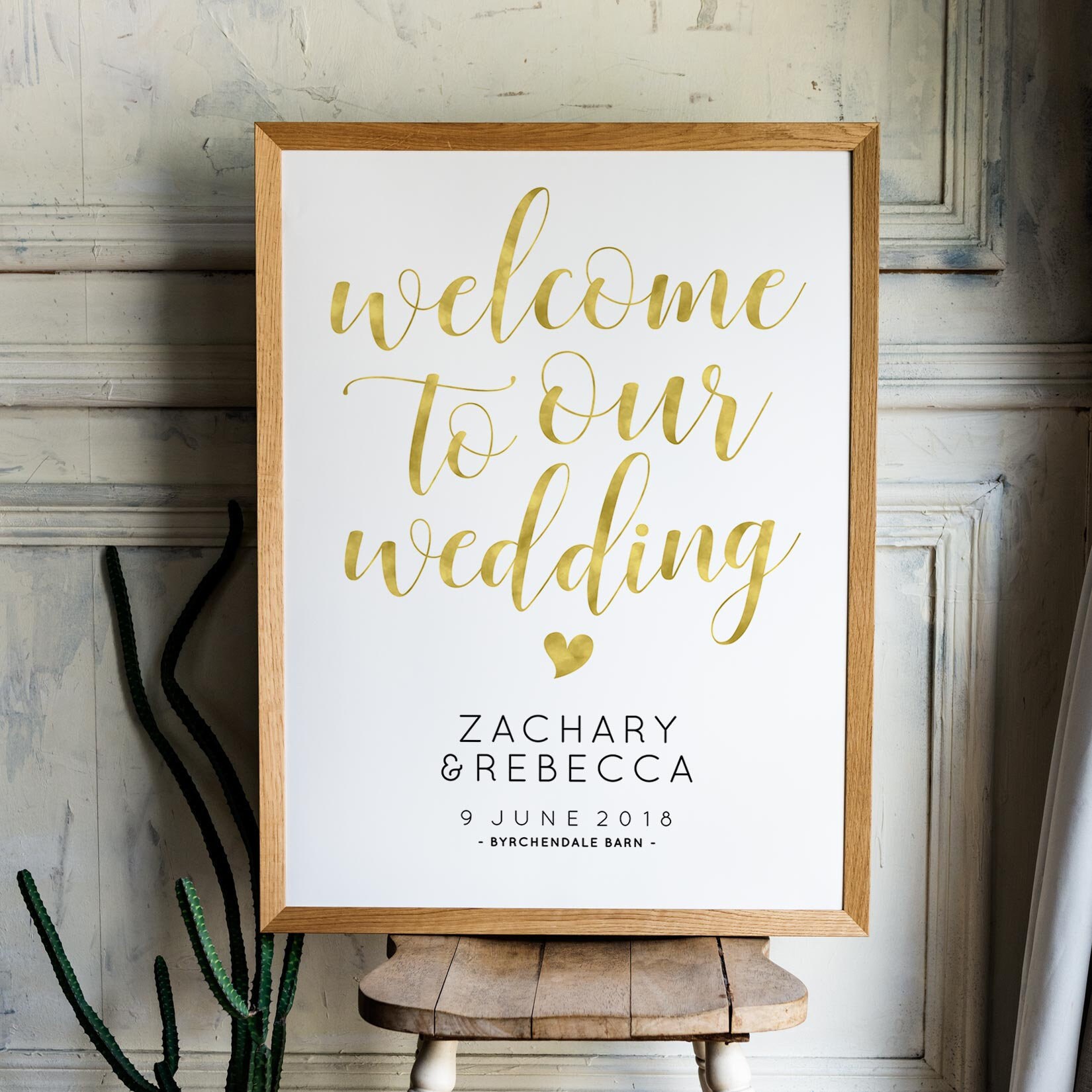 Gold Wedding Signs Gold Wedding Decor Wedding Sign Etsy