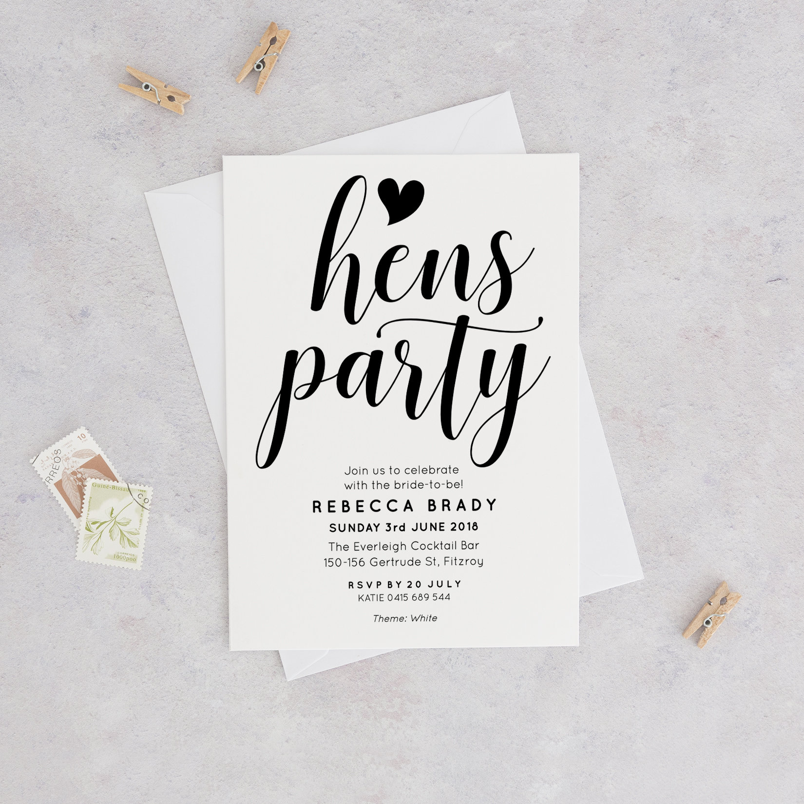 Editable Pdf Rustic Hens Party Invitation Template Download Etsy
