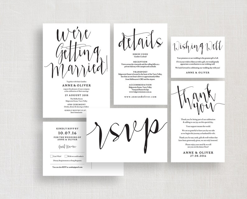 Details card Instant Download Wedding suite Printable wedding invitation set template Rustic save the date Rustic wedding invites