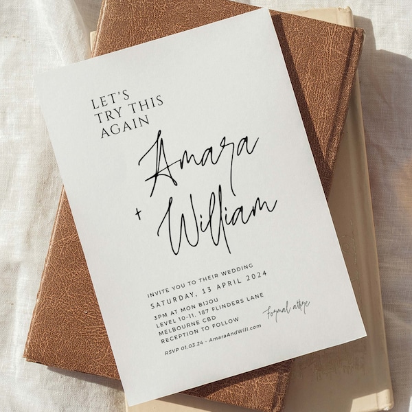 Courthouse Wedding Invitation Etsy