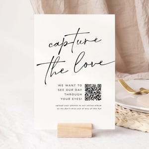 Erfassen Sie die Liebe Hochzeitsschild Hochzeit, QR-Code-Zeichen Hochzeitsfotos, teilen Sie die Liebe Vorlage, digitaler Download, #Soul Love