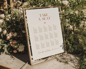 Mediterranean Wedding Seating Chart Template: Printable Renaissance Decor (Digital Download