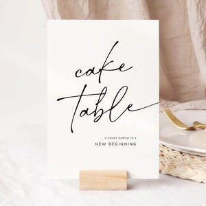 Modelo de placa de bolo, download de placa de mesa de bolo para impressão, decoração de mesa de bolo de casamento boho moderna, sinalização de recepção, #Soul Love