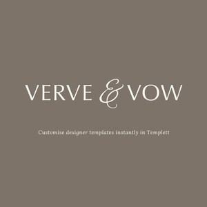 a logo for a company called "VERVE & VOW".