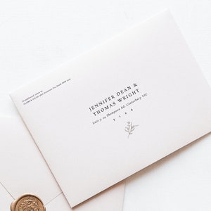 Hochzeitsumschlag Adressierungsvorlagen, rustikale Einladungsumschlag 5x7 Adresse, Umschlag Antwortadresse Download, mehrjährig