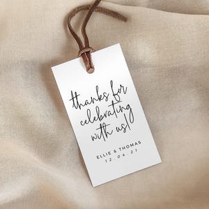Printable Favour Tags Wedding, Modern Wedding Decor, Bridal Shower Favor Tags Download, Wedding Favors, Thank You Tag, Lovers