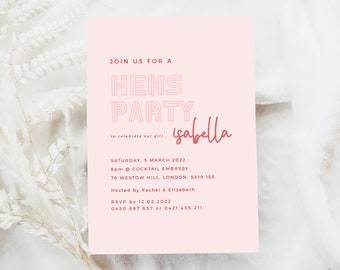 Hens Night Invite Etsy Hens Night Invite Etsy