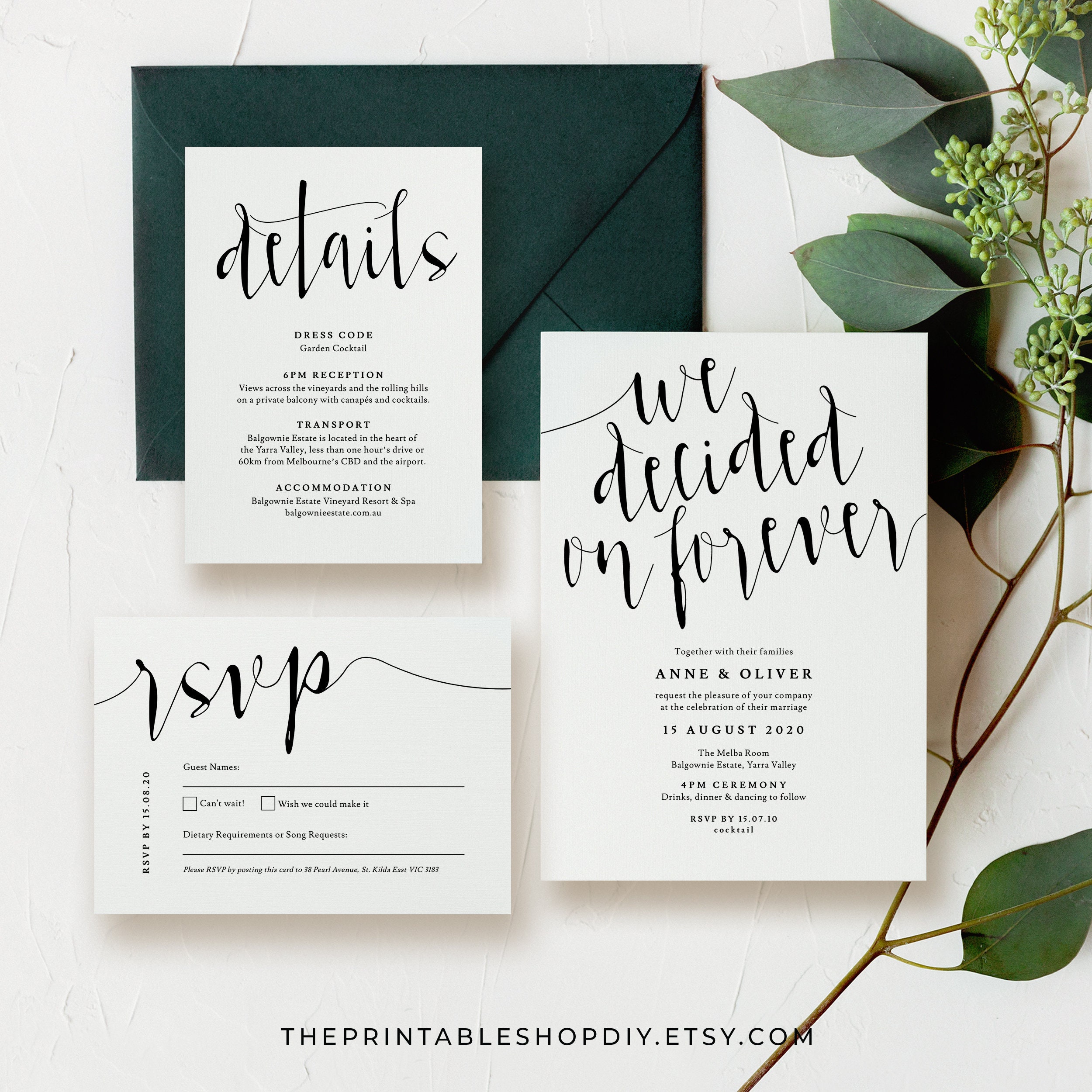 black and white rustic wedding