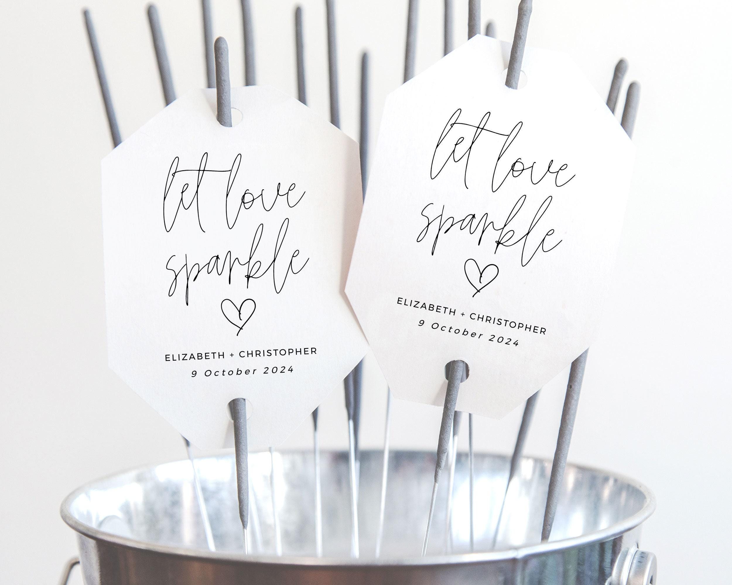 Wedding Sparkler Tag, Let Love Sparkle Tags, Printable Wedding Decor, Wedding Favour Tags, Recessional, Exit Toss Ideas, Boho