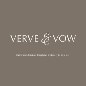 a logo for a company called "VERVE & VOW".