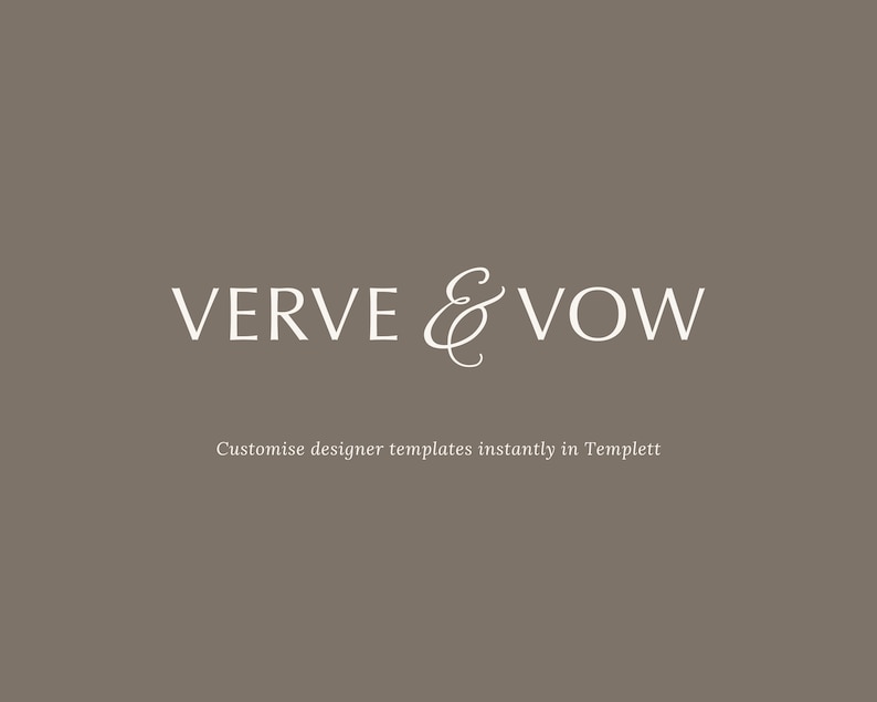 a logo for a company called "VERVE & VOW".