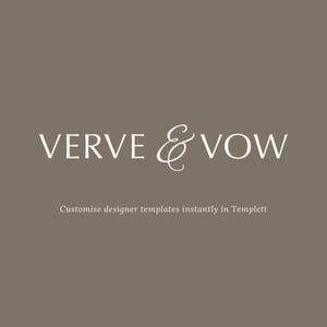 a logo for a company called "VERVE & VOW".