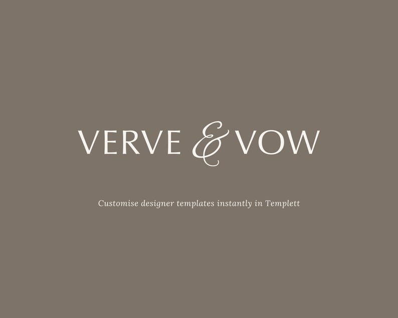 a logo for a company called "VERVE & VOW".