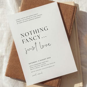 Intimate Wedding Invitation Template, Nothing Fancy Just Love Wedding Invitation Download, We're Eloping Announcement, VIENNA