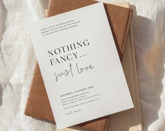 Intimate Wedding Invitation Template, Nothing Fancy Just Love Wedding Invitation Download, We're Eloping Announcement, VIENNA