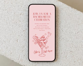 Last Disco Bachelorette Invitation Template: Editable Hen Party Invite (Digital Download)
