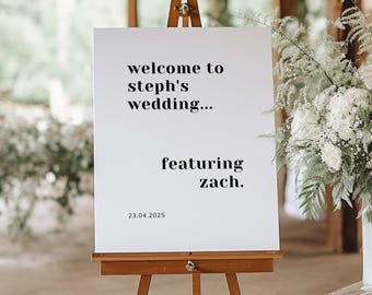 Willkommen bei der Hochzeit mit, lustige Hochzeit Willkommen Schild Vorlage, druckbare Hochzeitsdeko, moderne Hochzeitsschild #Bold Love