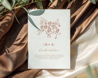 Elegant Renaissance Wedding Invitation Template: DIY Printable (Digital Download