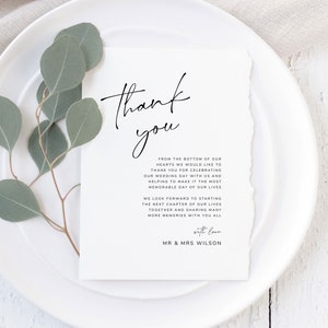 Hochzeitsfeier Dankeskarten-Vorlage, am Tag der Hochzeit, Briefpapier, druckbare Dankeskarten-Download, #Soul Love