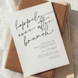 Happily Ever After Party Invitation, Boho Wedding Reception Invitation Template, Printable Elopement Party Invites, #Soul Love