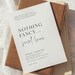 Intimate Wedding Invitation Set, Elopement After Party, Nothing Fancy ...