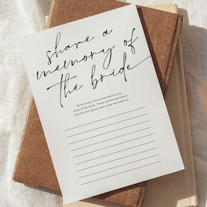 Share A Memory Of The Bride Game, Bridal Shower (Digital Download)