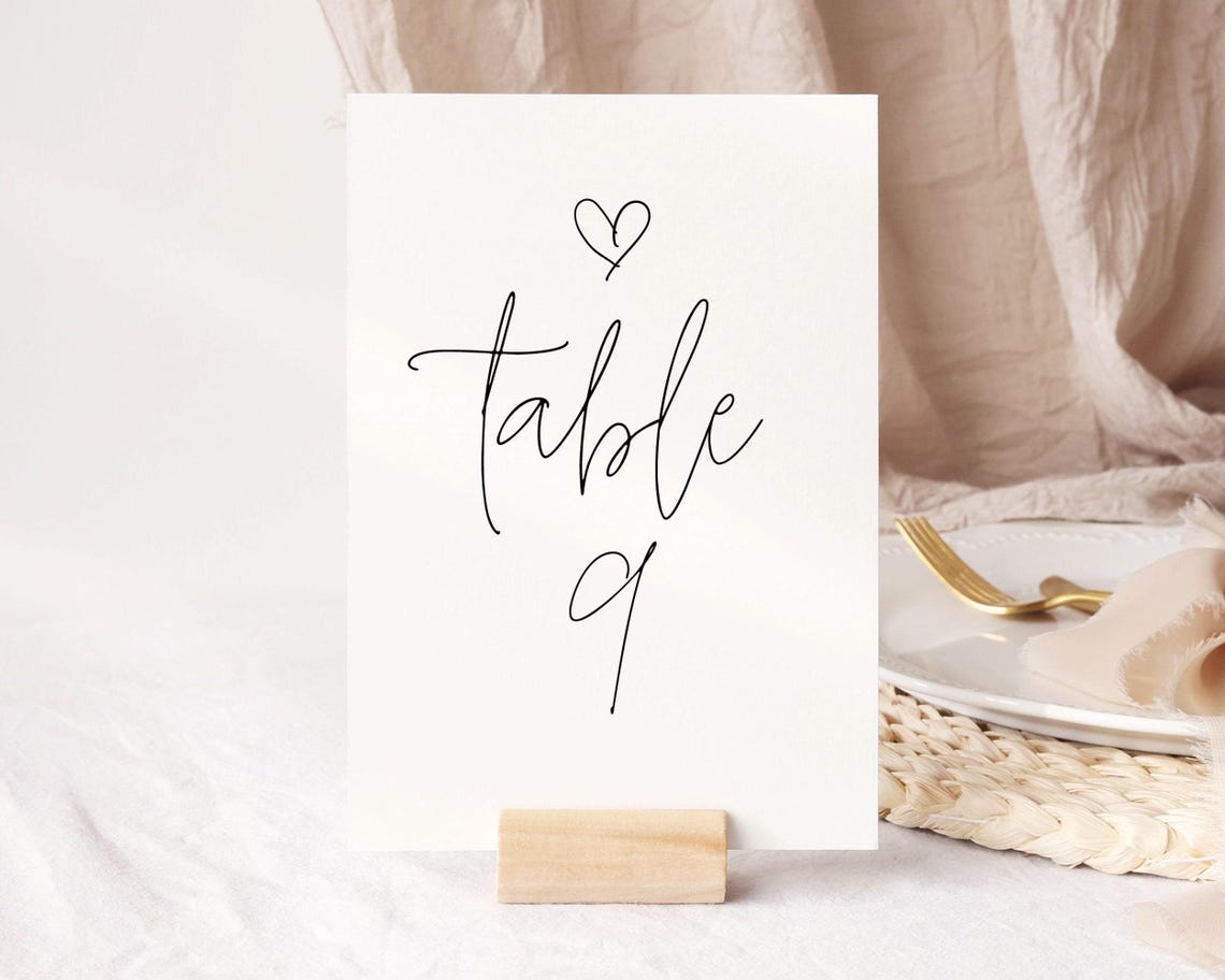 Boho Table Numbers, Numbers for Tables, Wedding Table Numbers Black and ...