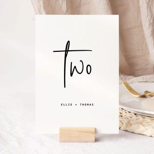 Minimalist Table Numbers Wedding Digital Download, Printable Wedding Signs, Modern Reception Decor, Table Signs, Lovers