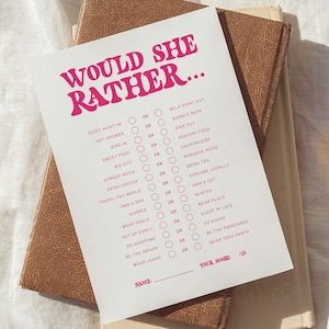 würde sie eher Braut Spiel, druckbare Brautparty Spielvorlage, bearbeitbare Hennen Party Spiel, digitaler Download, #Team Bride